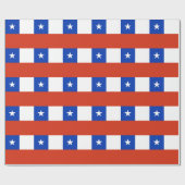 Verpakkingspapier met vlag van Chili Cadeaupapier (Vlak)