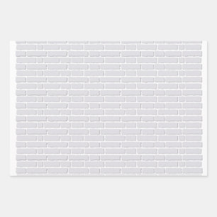 Verpakkingspapier met witte bakstenen wand inpakpapier vel