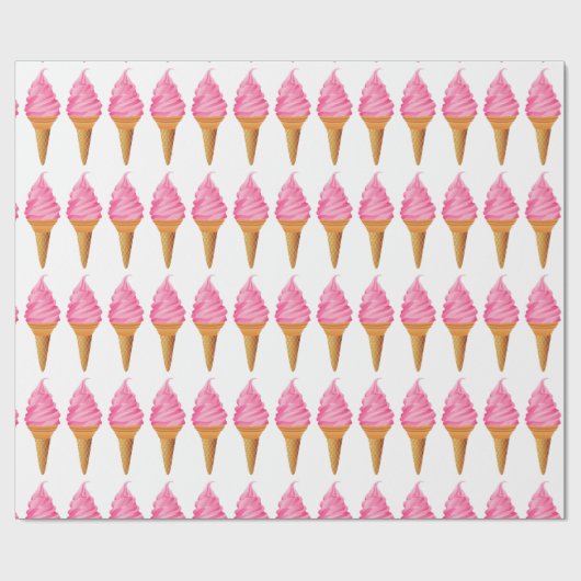 Verpakkingspapier - Roze ijskap Cadeaupapier (Vlak)