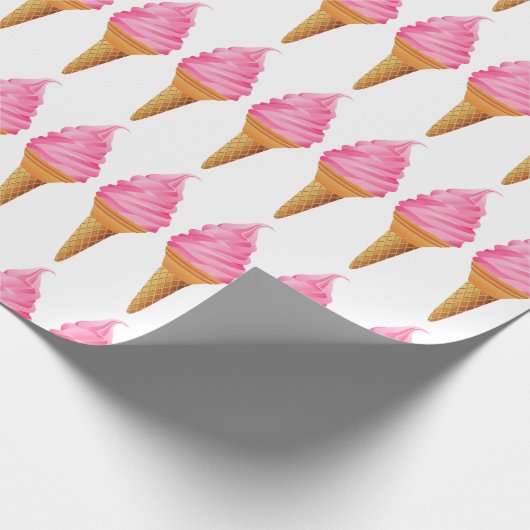 Verpakkingspapier - Roze ijskap Cadeaupapier (Hoek)