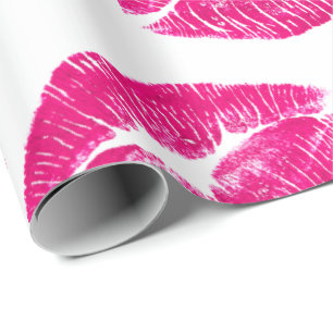 Verpakkingspapier - Roze kus Cadeaupapier