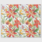 verpakkingspapier, tropen (wit) cadeaupapier (Vlak)