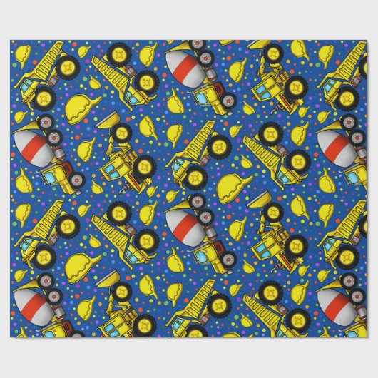 Verpakkingspapier voor bouwzones cadeaupapier (Vlak)