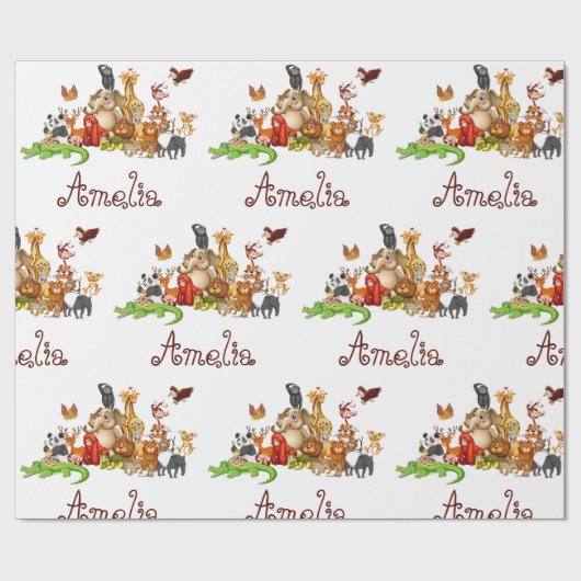 Verpakkingspapier voor gepersonaliseerde Kinderen Cadeaupapier (Vlak)