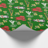 Verpakkingspapier: Welsh Dragons, Daffodils, Leeks Cadeaupapier (Hoek)