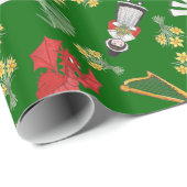 Verpakkingspapier: Welsh Dragons, Daffodils, Leeks Cadeaupapier (Rol Hoek)