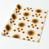 Verpakkingspapier Zonnebloem Cadeaupapier (Uitgerold)