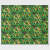 Verpakkingspapier Zonnebloem Cadeaupapier (Vlak)