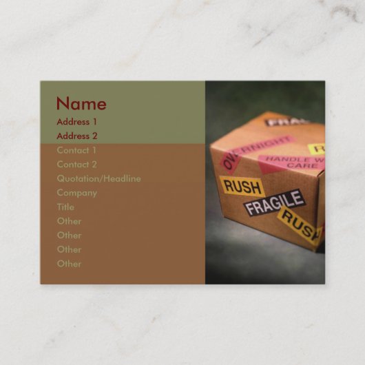 VerpakkingsVisitekaartje Visitekaartje (Voorkant)