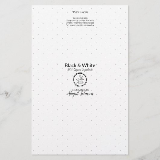 Verpakkingswrapper voor zwarte en witte zeep | Lij (Voorkant)