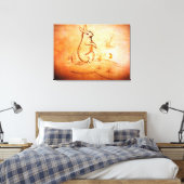 Verpakt Canvas: konijn in woestijn voor dierenvrie Canvas Afdruk (Insitu (Slaapkamer))