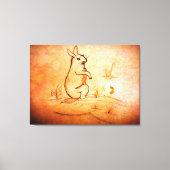 Verpakt Canvas: konijn in woestijn voor dierenvrie Canvas Afdruk (Voorkant)