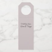 Verpakt in een roze strik flessenhanger (Achterkant)