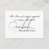 Verpakt in Love Bride & Groom RSVP-kaart Informatiekaartje (Achterkant)