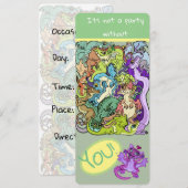 Verpakt in partijdragons Uitnodigingen (Voorkant / Achterkant)