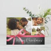 Verpakt in rood | Holiday Foto Collage Kaart (Staand voorkant)