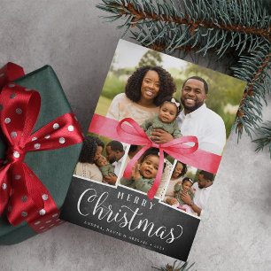 Verpakt in rood   Holiday Foto Collage Kaart
