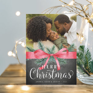 Verpakt in rood   Vakantie fotokaart Feestdagenkaart