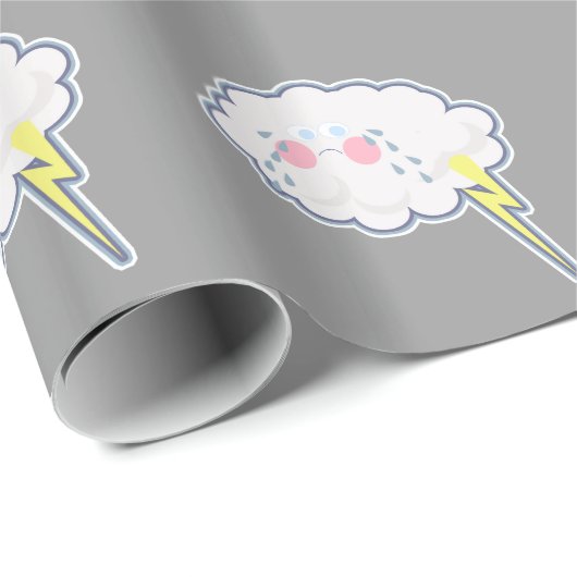 Verpakt in Sadness Emo Cloud Cadeaupapier (Rol Hoek)