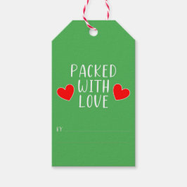 Verpakt met Love Gift Label Cadeaulabel