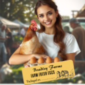 Verpakt op datum Boeren op de markt Voedsel Produc Etiket