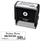 Verpakt op datum Boeren op de markt Voedsel Produc Zelfinktende Stempel (In situ)