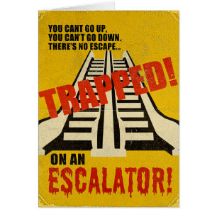 Verpakt op een scalator