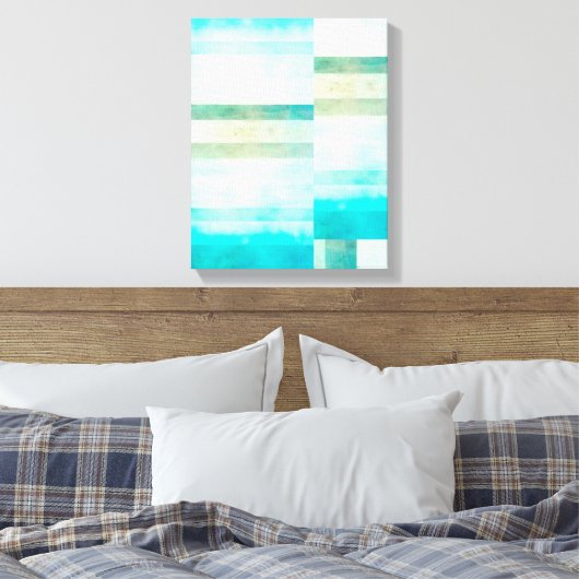 verpakte canvas waterverf abstracte kunst (Insitu (Slaapkamer))