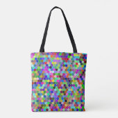 Verpakte cirkels Middelgrote Canvas tas (Achterkant)