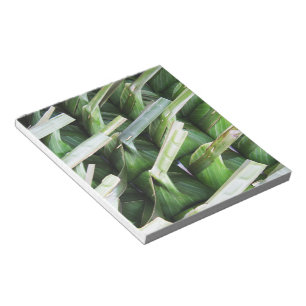 Verpakte lederpakketten voor bananen notitieblok