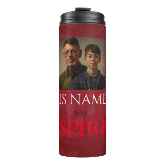 Verpersoonlijkte Vaderdag Cadeaus Dadspiration Bek Thermosbeker (Voorkant)