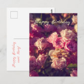 Verpersoonlijkte zoete rode rozen briefkaart (Voorkant / Achterkant)