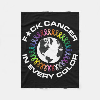 Verpest kanker in elke kleur Wereldkankerdag voor  Fleece Deken