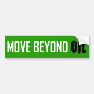 Verplaatsen boven olie bumpersticker