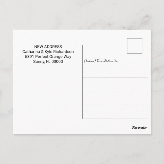 Verplaatsen naar Florida | Adres wijzigen Briefkaart (Achterkant)