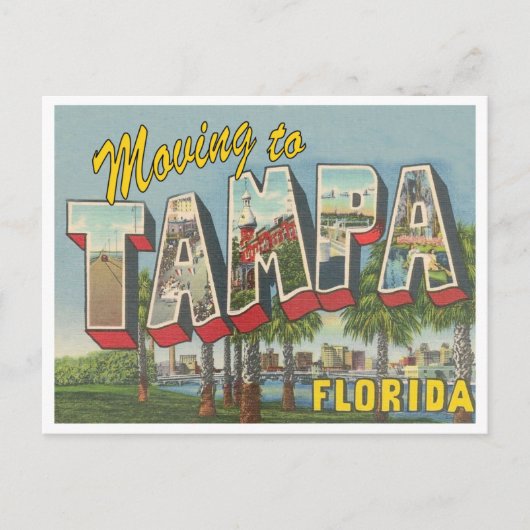 Verplaatsen naar Tampa Florida adreswijziging Briefkaart (Voorkant)