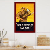 Verplaatsen op oud Man Poster (Keuken)