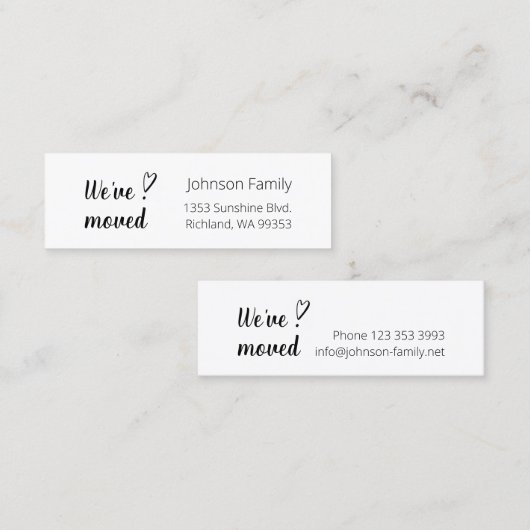 Verplaatsen. We hebben het script verplaatst. Fami Mini Visitekaartje (Voorkant / Achterkant)