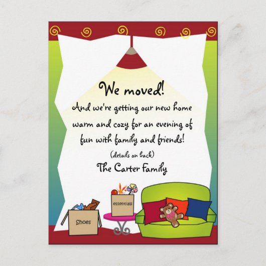 Verplaatsende aankondiging (Voorkant)