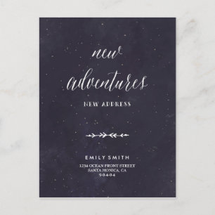 Verplaatsende aankondiging Briefkaart