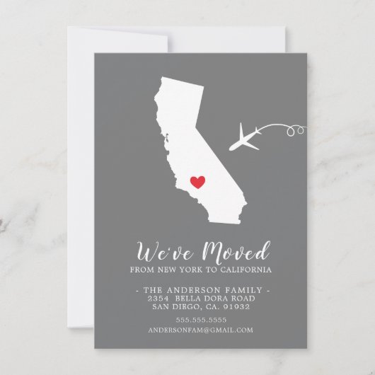 Verplaatsende aankondiging | Deelstaat Californië (Voorkant)