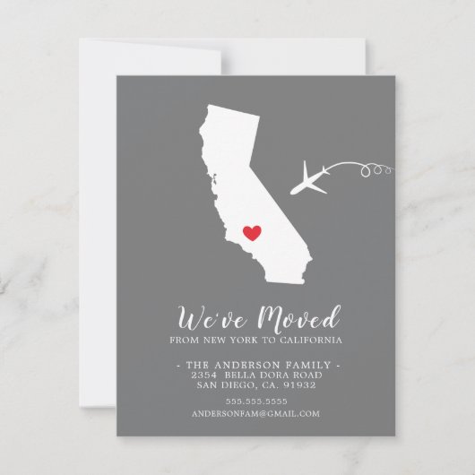 Verplaatsende aankondiging | Deelstaat Californië (Voorkant)