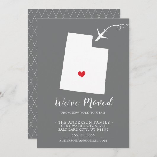 Verplaatsende aankondiging | Deelstaat UTAH (Voorkant / Achterkant)