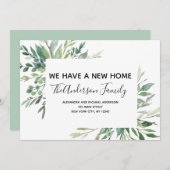 Verplaatsende aankondiging Eucalyptus Greenery (Voorkant / Achterkant)