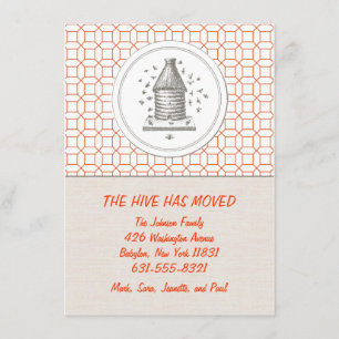 Verplaatsende aankondiging Hive Sinaasappel