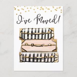 Verplaatsende aankondiging Ik heb Briefkaart verpl