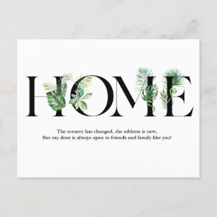 Verplaatsende aankondiging Ik heb Briefkaart verpl