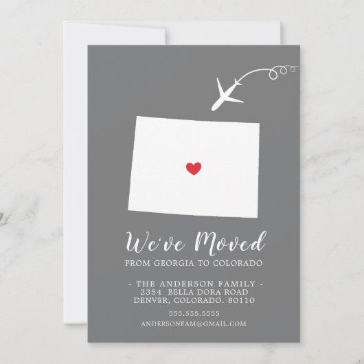 Verplaatsende aankondiging | StaatsCOLORADO (Voorkant)