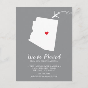Verplaatsende aankondigingsstaat Arizona Post Card Briefkaart