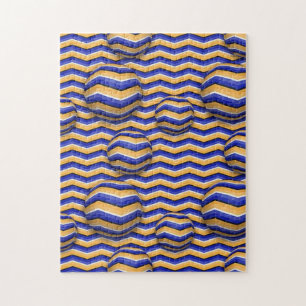 Verplaatsende kleurrijke Kogels met Stripes Illusi Legpuzzel